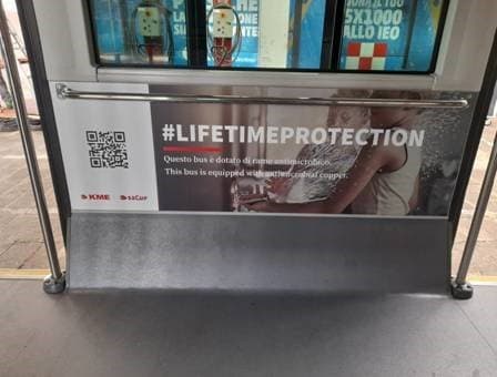 KME and SEA: Copper Anti-COVID Surfaces at Linate